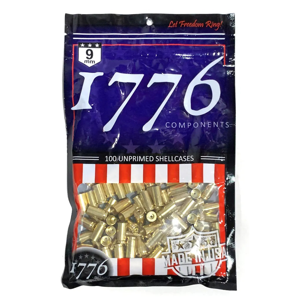 1776 USA Unprimed Brass (9mm 100 pc.)