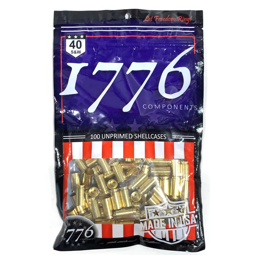 1776 USA Unprimed Brass (40 S&W 100 pc.)